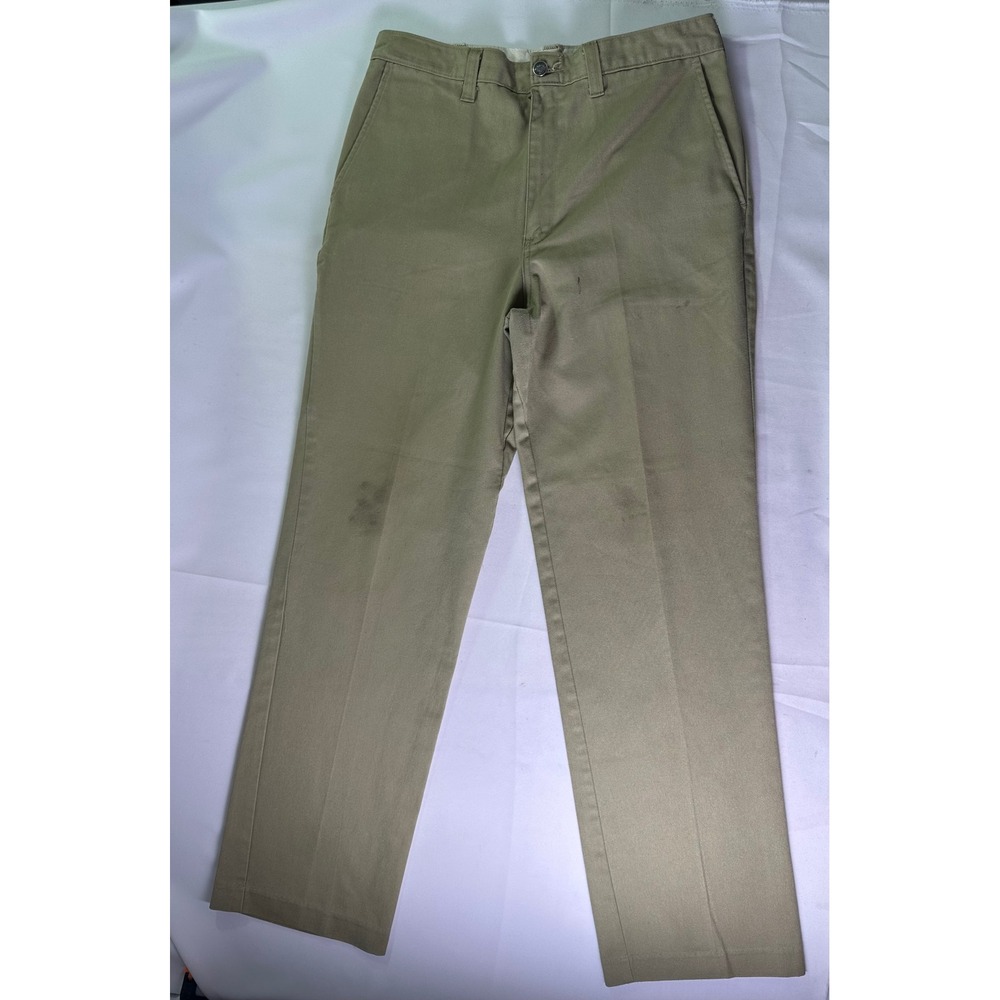 Dickies 874 Khaki Work Pants 32x32 Original Fit Straight Leg Chino Distressed